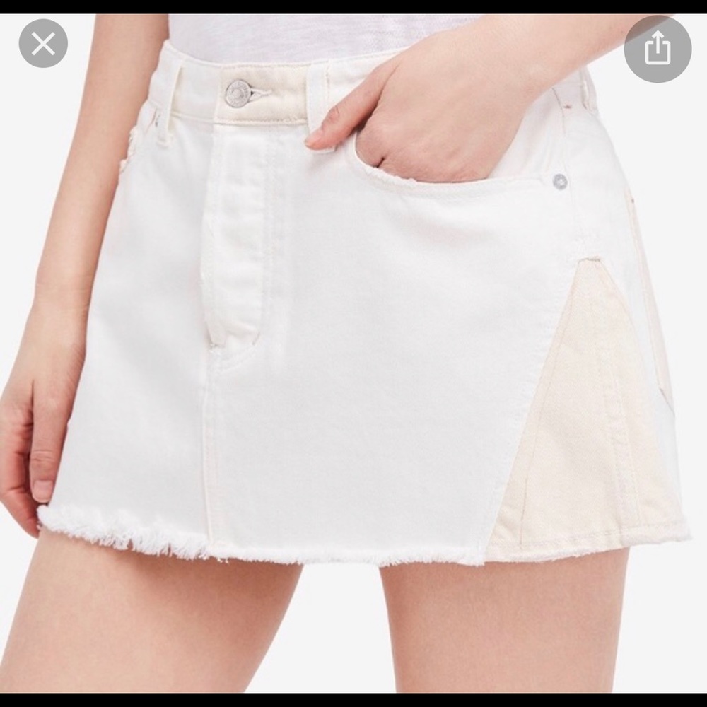 NWT free people patched up mini skirt